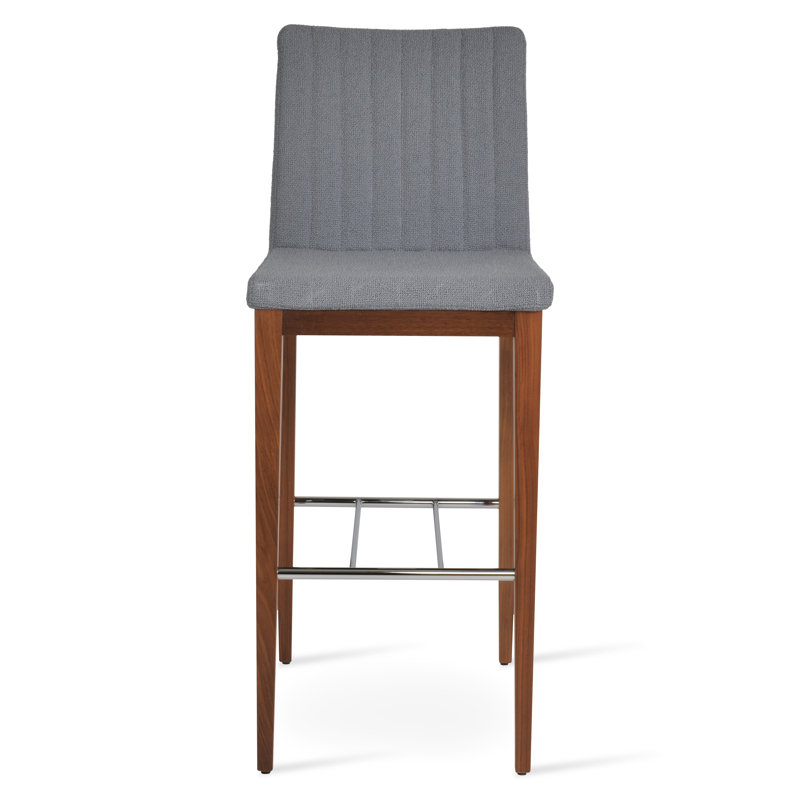 Tabouret de bar et de comptoir en bois Zeyno, Cannelle, Noyer noir, Tabouret de bar (siège d'une hauteur de 24 po)