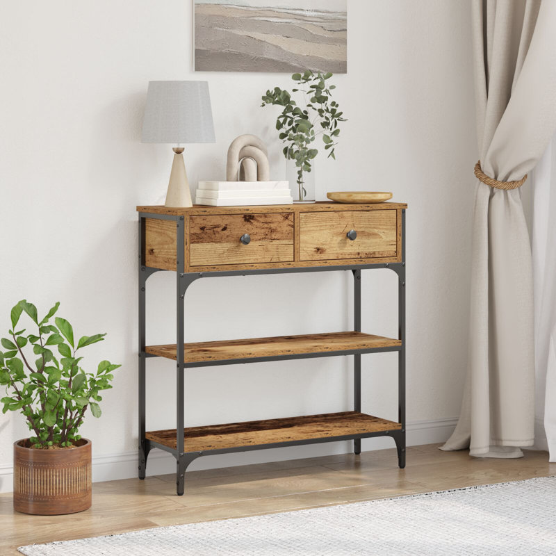 72.5cm Solid Wood Top Console Table