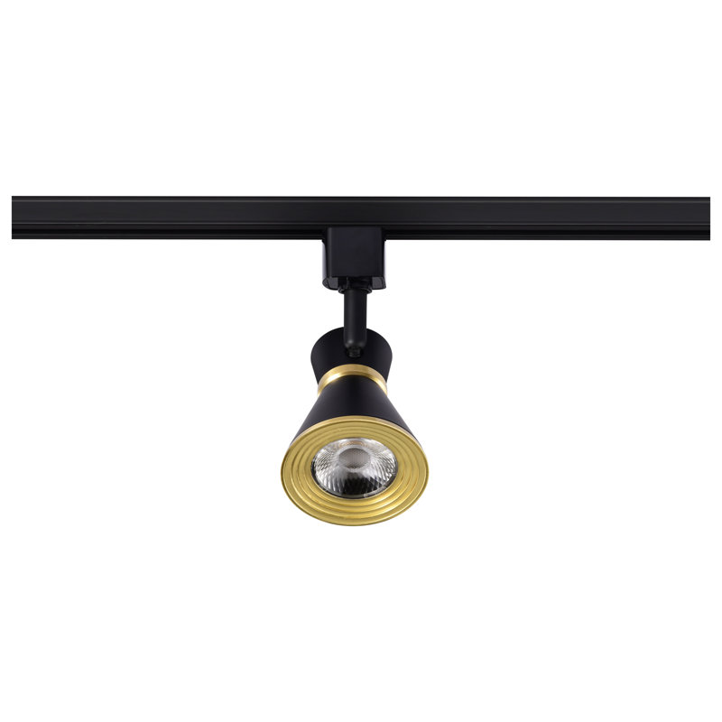 LED Adjustable Head, Matte Black/Brushed Brass