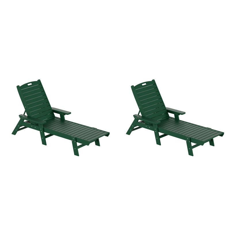 Chaise longue inclinable de 46,7 po Laguna, Vert foncé