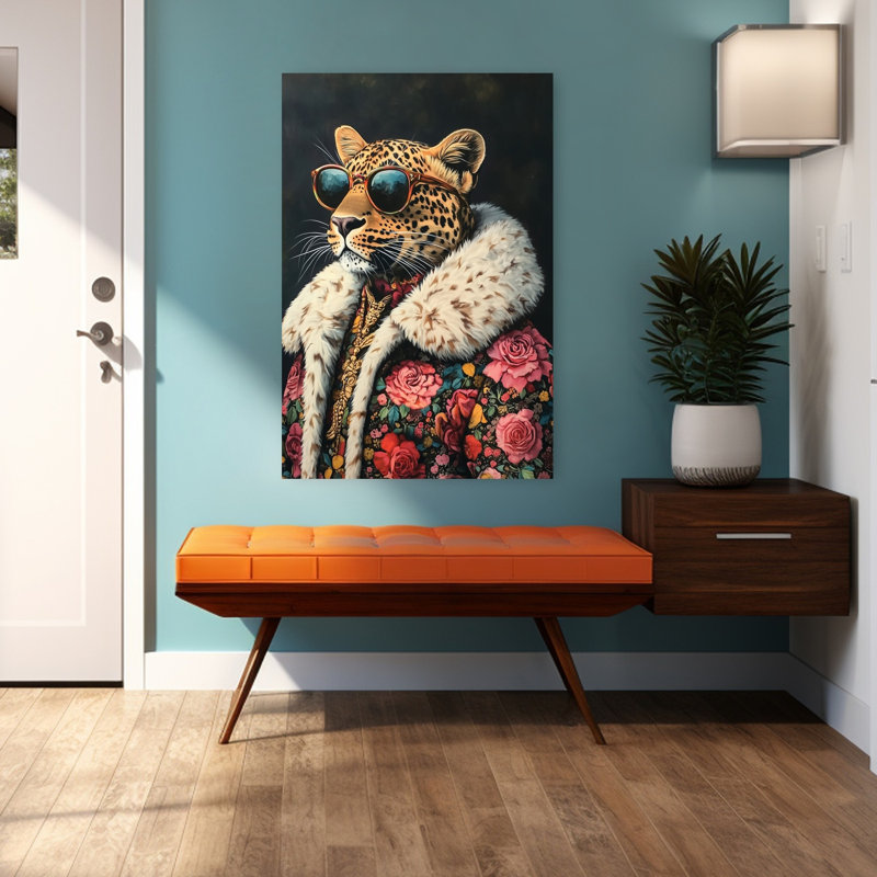Cool Cat II, art contemporain, H 48 po x l 32 po