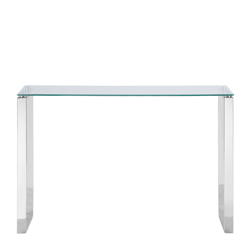 Duprey 120 cm W Glass Top Console Table