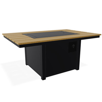 Table de feu 36 po x 54 po avec tablette au propane