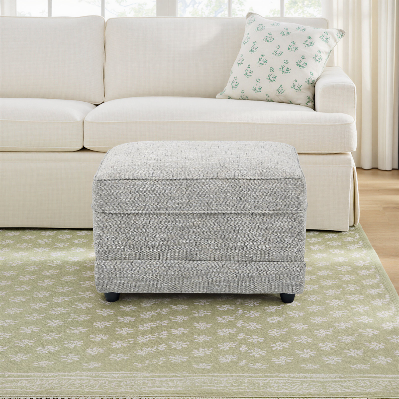 Rigney 27" Ottoman, Gray