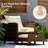 5-Piece Wicker Patio Conversation Set Outdoor Seating Group with Ottoman-319661681-358851208