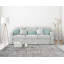 Tapis turquoise / gris à velours structuré de qualité supérieure à motif abstrait transitionnel Bonna-27504786