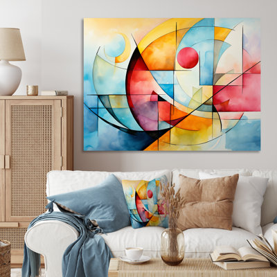 Cubes de couleurs douces II - art mural géométrique