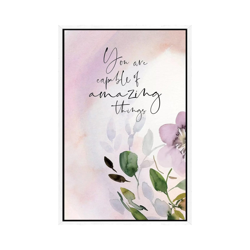 Amazing Things by Stephanie Ryan - Print on Canvas, 101.6cm H x 66.04cm W x 3.81cm D, White Floater Framed