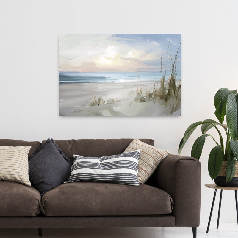 Art contemporain, art contemporain, plage, paysage marin, H 48 po x l 32 po