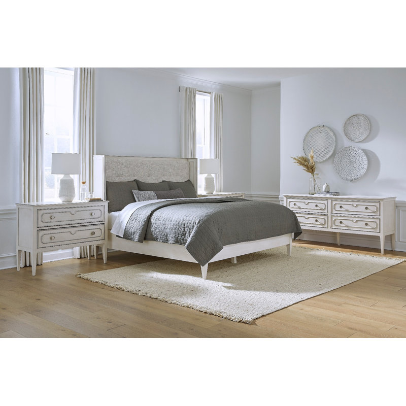 Camille 2 Drawer 44" W Dresser, Pewter