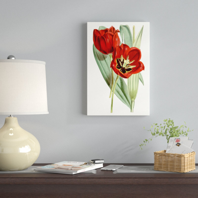 Curtis Tulips V by Curtis - Painting Print, Wrapped Canvas, 46cm H x 30cm W
