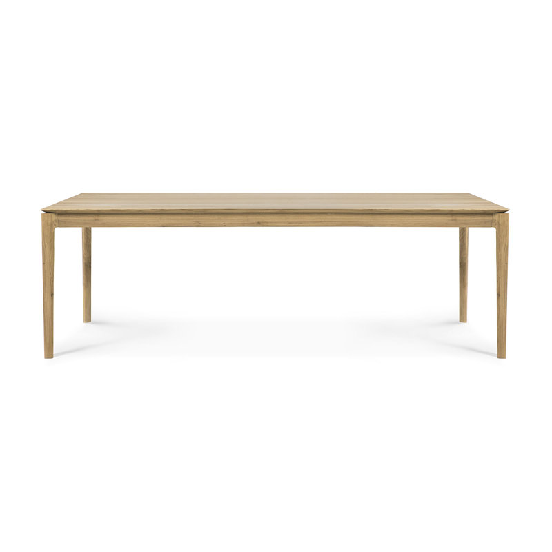 Bok Solid Wood Dining Table, Varnished Oak, 30"H x 94.5"L x 39.5"W