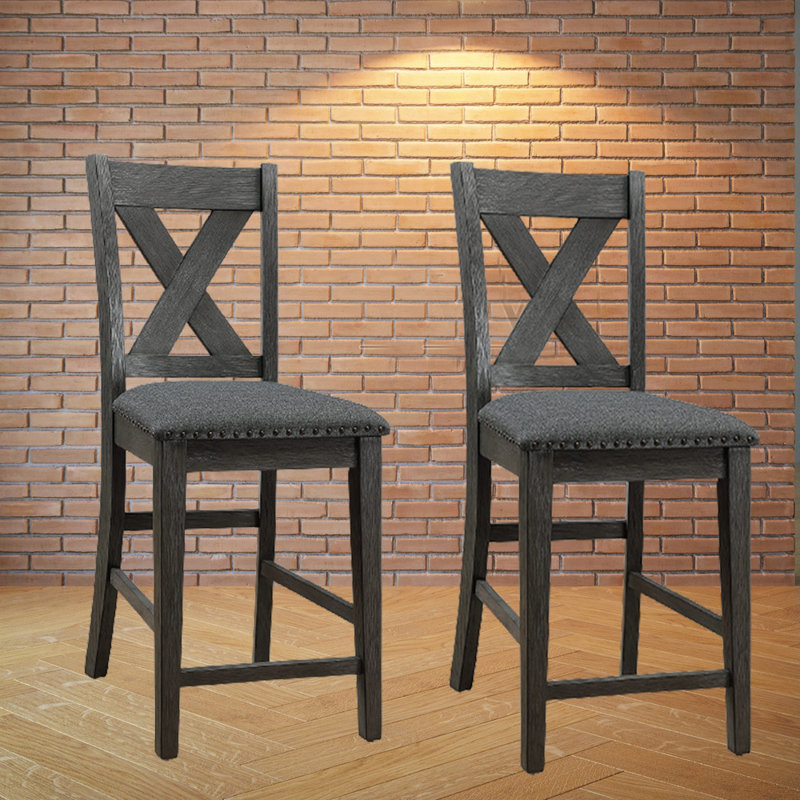 Tabouret de comptoir 24 po Radislav, gris