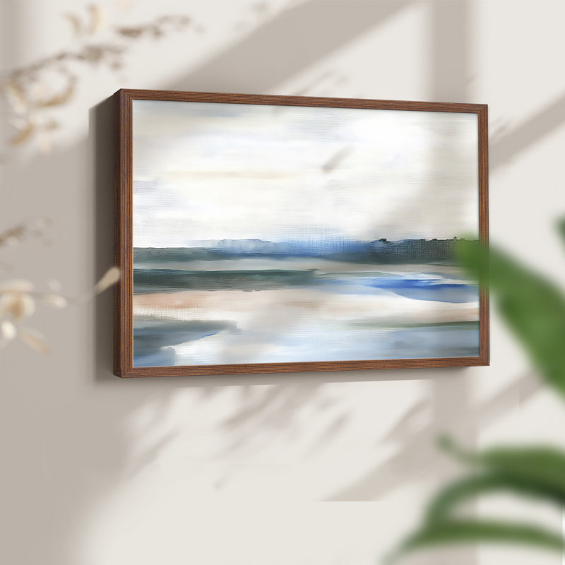 Paysage, série XVII, reproduction encadrée, H 16 po x l 20 po, Noyer