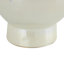 Cream Ceramic Floral 3D Decorative Vase with Iridescent Glaze, 9" x 9" x 17"