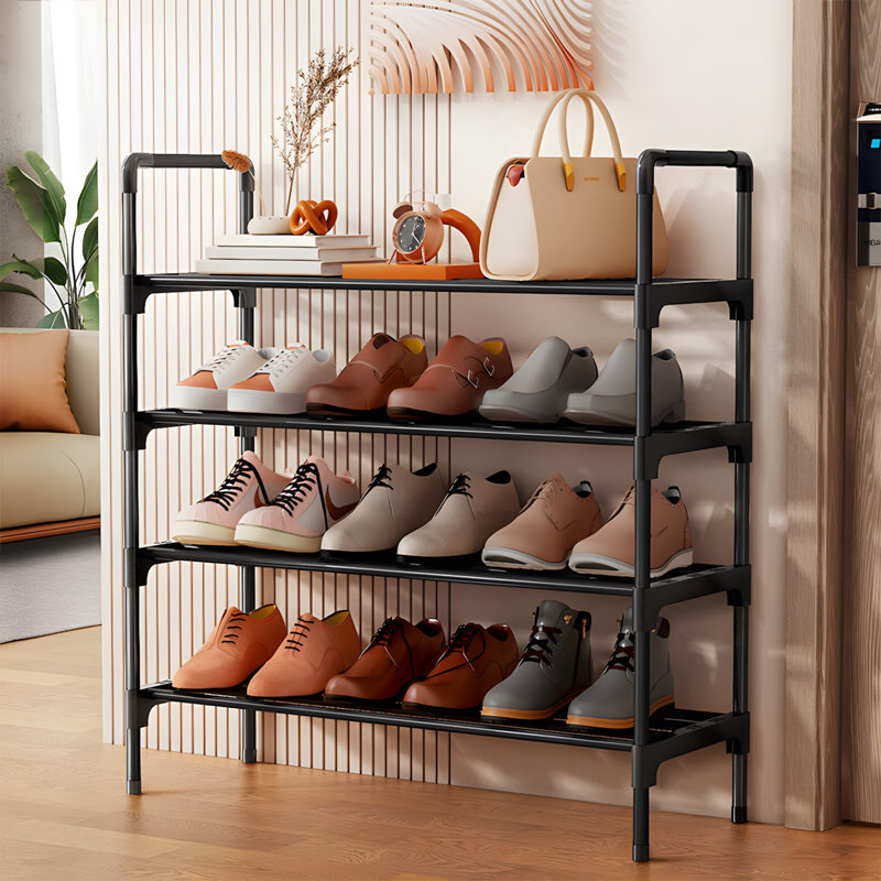 Multi-Layer Shoe Rack Organizer For Bedroom & Living Room Storage, 4 Shelves, 60 Pairs