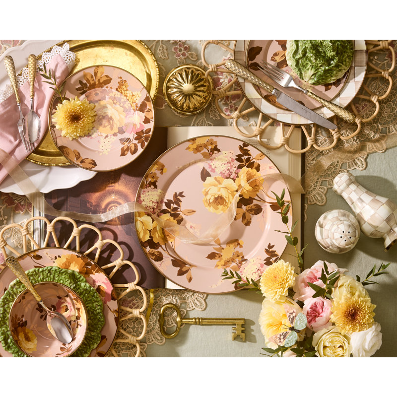 Wild Rose Salad/Dessert Plate, Mauve