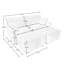 Canapé en tissu d'ameublement à 2 places avec 2 repose-pieds Chenille-1002028211