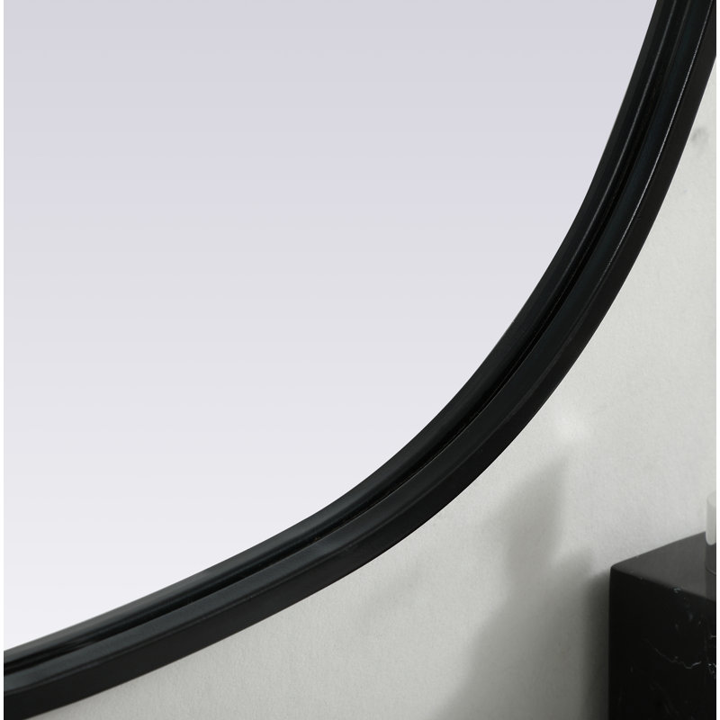 Miroir mural Sabine, Noir, 30 po x 24 po