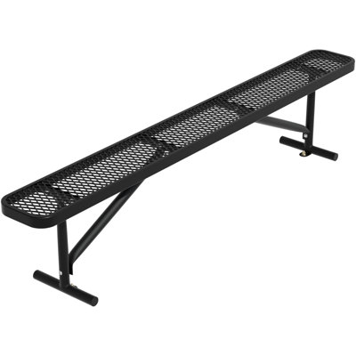 Outdoor Thermoplastic-Coated Park Bench, Heavy Duty Metal Garden Bench, Commercial Bench, Weatherproof