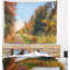 Tapisserie de forêt à automne landscape road through-28488819