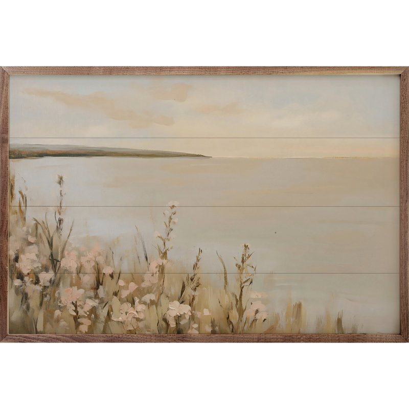 Tranquil Pink Lakeside par Franklyn Gregory, H 10 po x l 16 po