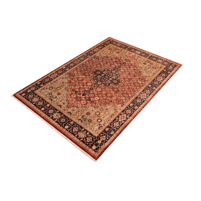 Tapis rouille / brun en laine noué à la main 8 pi 2 po x 10 pi 7 po Abagail
