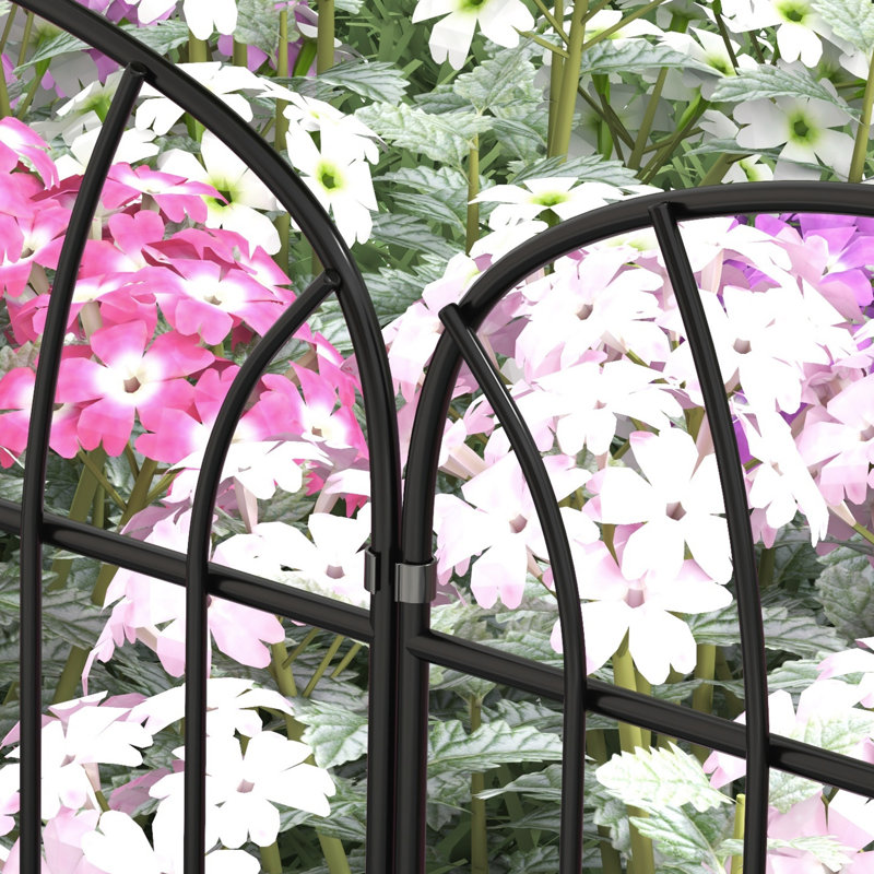 Adalayna 61cm H x 264cm W Metal Fence Panels Included