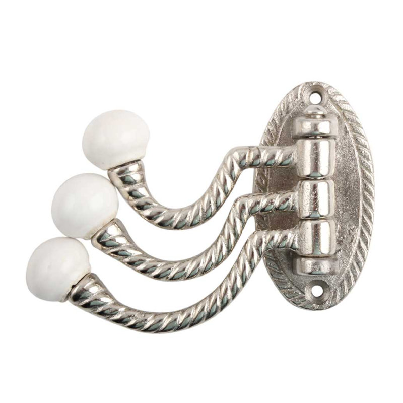 Woodcliff Iron Wall Hook, Silver
