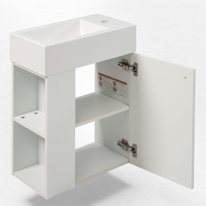 Meuble-lavabo simple 18,5 po avec plateau en résine