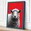 Sheep Portrait Modern - Wrapped Canvas-943259656-943259651