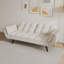 74 pouces canapé beige doux deux accoudoirs coussin décoratif confortable