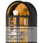 Armoire de rangement arquée Jerez, vitrine avec capteur de corps humain et lumières 3 couleurs, bibliothèque de présentation à 5 niveaux avec tablette ouverte pour le salon et le bureau-308869174