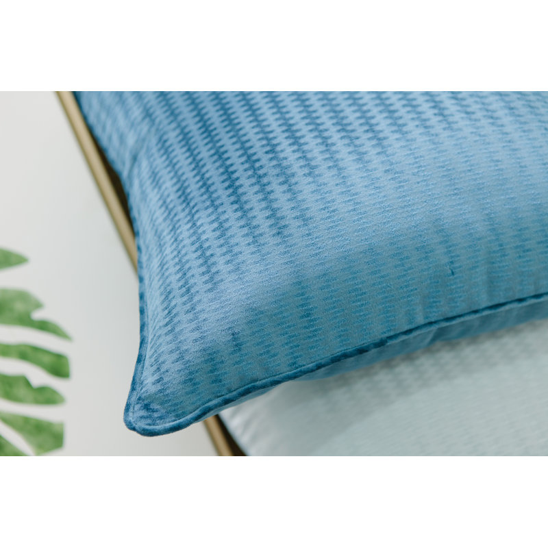 Housse et insert de coussin décoratif carré Grace, Mélange de duvet, Bleu clair
