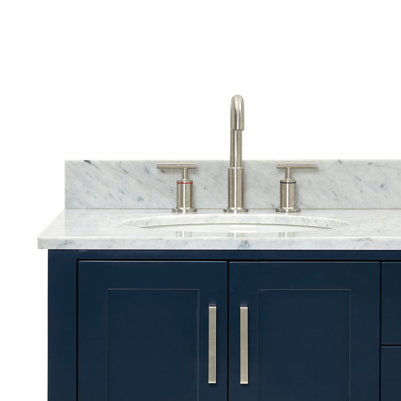 Magnolia Bath Vanity Rectangular Basin S073DCW2R, White, Rectangle ,  73"