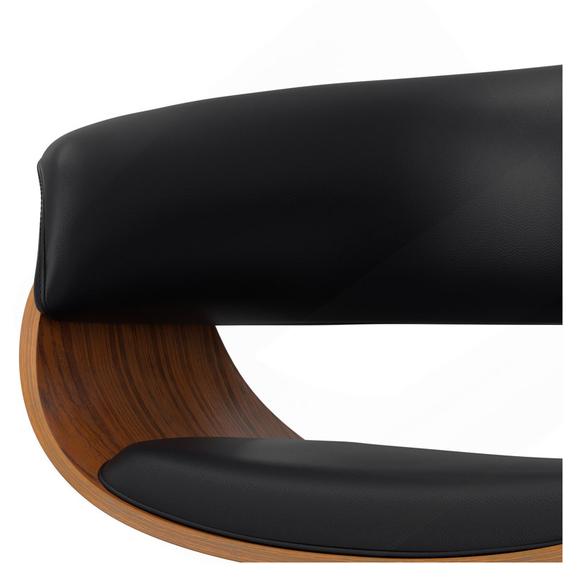 Sheldon - Tabouret de bar pivotant réglable - Noir