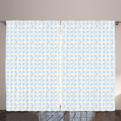 Polyester Semi Sheer Curtain Pair