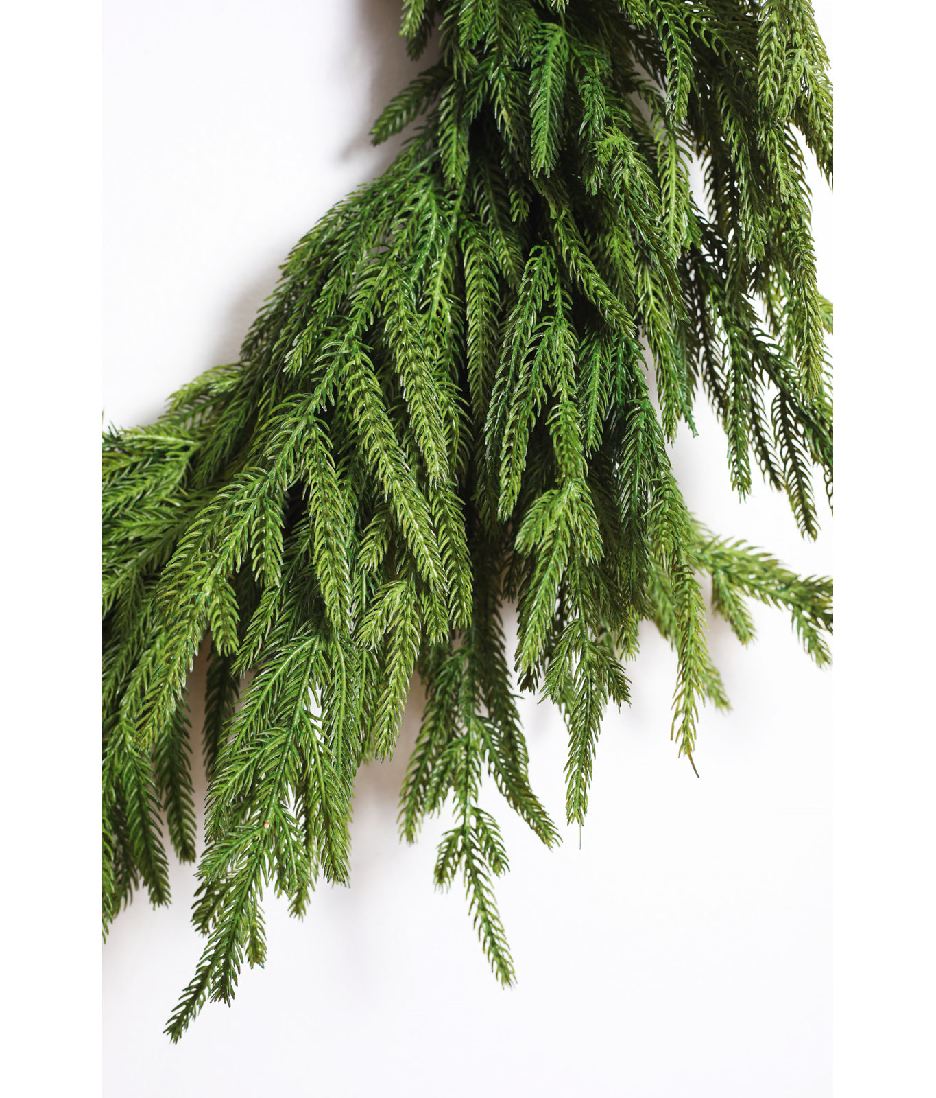 Faux Pine Wreath, 16" W x 16" H x 5" D