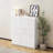 White Wooden Storage Cabinet with 4 Doors and 2 Drawers, Spacious and Versatile for Modern Homes