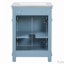 Armoire de salle de bain 24 po avec portes à fermeture douce et tablette réglable, meuble-lavabo avec lavabo en céramique-1591885886