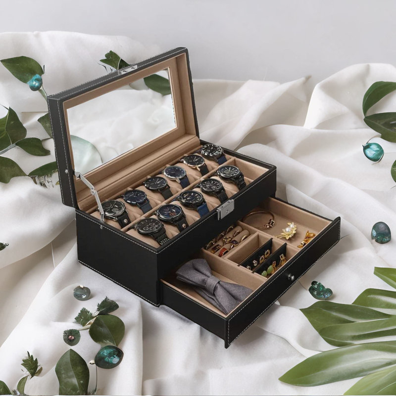Double Layer 12 Slot Watch Box