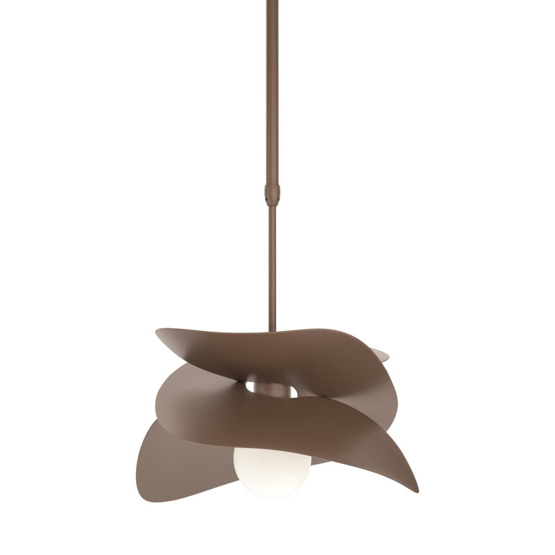 Hibiscus 1 - Bulb 12.9" H Outdoor Pendant, Coastal Dark Smoke, Multiple: 15.5" - 45.5"