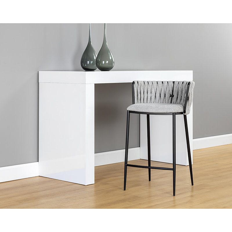 Sarai Barstool - Belfast Koala Grey, Light Gray , Counter Stool (26” Seat Height)