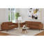 CanapÃ© deux places Carillo avec faÃ§ade en bois, couleur brun galet-409864396