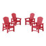 Ensemble de 4 chaises Adirondack pour enfants Laguna