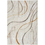 Glitz  Abstract Ivory/Multi Area Rug