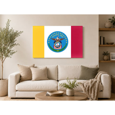 Columbus City Flag — Columbus Ohio Municipal Canvas Wall Art