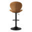 Tabouret de bar pivotant à dossier festonné-560355836