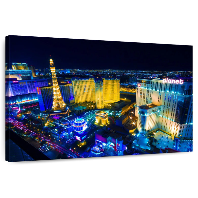 Sirci Las Vegas la nuit, H 30 po x l 45 po