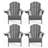 HDPE Outdoor Adirondack Foldable Chair Set Fire Pit Chair with Cup Holder-282260867